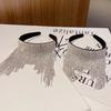 Luxury Long Chain Crystal Hairband Women Hair Accessories Baroque Full Diamond Hair Hoop Sponge Make up Rhinestone Headband