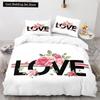 Red Rose King Queen Duvet Cover 3D Beautiful Flowers Theme Bedding Set for Women Girls Romantic Floral Quilt Cover Pillowcase
