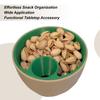 Nut Bowl Shell Collecting Snack Bowl Divided Walnut Plate Two-Tier Food Holder for Edamame Cherries Camping Gathering Travel