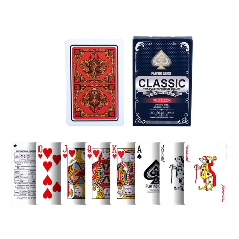 PVC Waterproofs Film Playing Card Plastic Playing Card Board Games Poker Card Practical Gift for Adults and Seniors