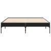 Bed Frame Black 120 x 190 cm Particleboard and Metal