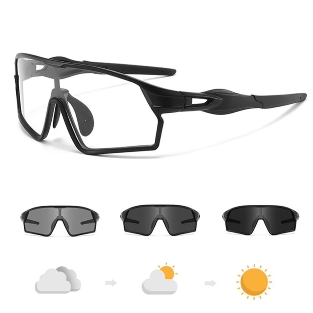 UV400 Photochrome Radsportbrille Hochgeklappt Sportsonnenbrille Photochrome Fahrradbrille Sommer