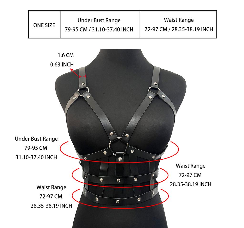 Women Fashion Trend Punk Belt Bondage Belt Female Street Style Suspenders Body Harness Decorative Waistband Corset Accessories