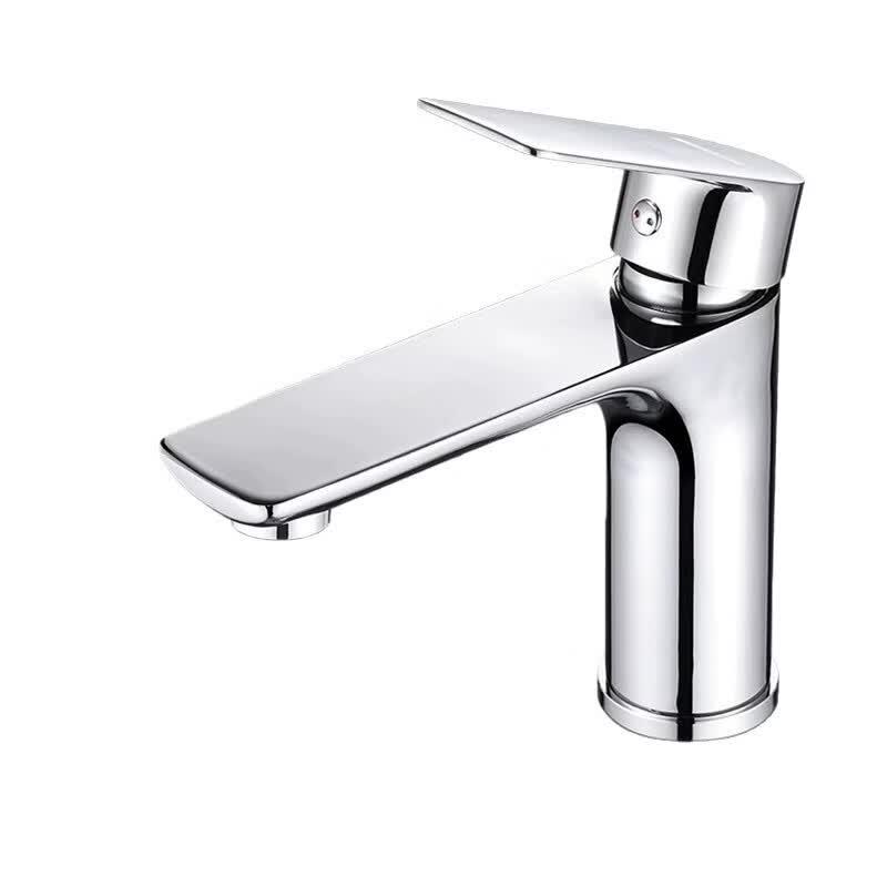OEING Wall-Mounted Brushed Stainless Steel Basin Faucet