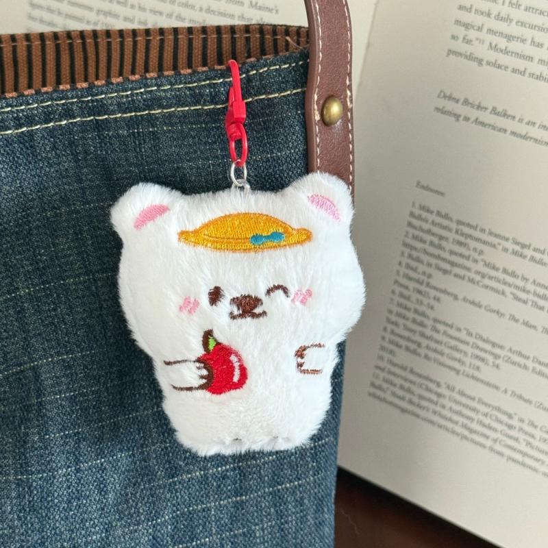 1pcs Cute Cartoon Plush Keychain Creative Fashion Pendant Simple All-matching Bag Decoration Accessorie