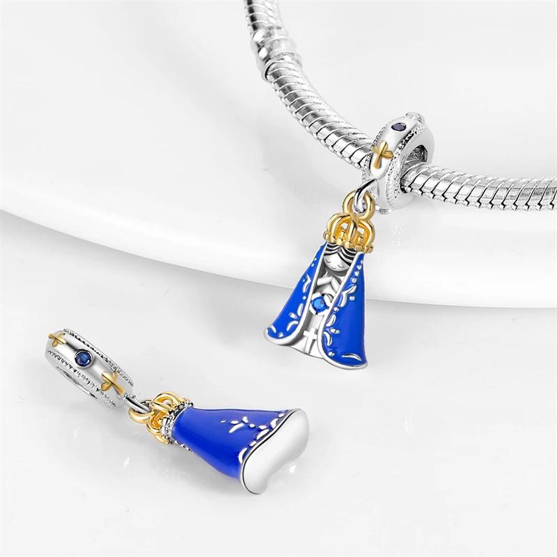Charm Bead Charms copper Holy Mother Pendant Bead Charms Compatible With Charm Bead Charms Plata Authentic Bracelets Bead Charms Women Jewellery Mak