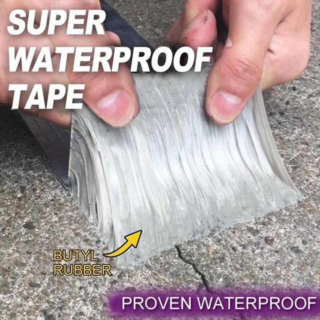 Water Proof Tape Waterproof Aluminum Foil Bandages Leak Fixing Rubber Repair Tape For RV Window Door Bathroom Pipe Roof Duct Car