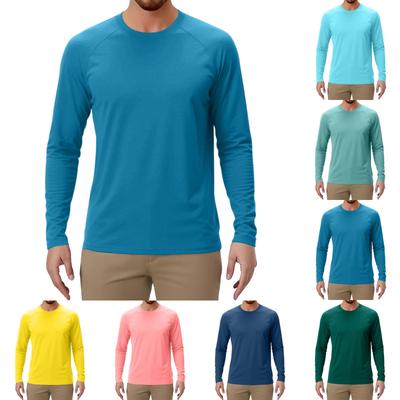 Men's Solid Color Raglan Long Sleeve Sports Top