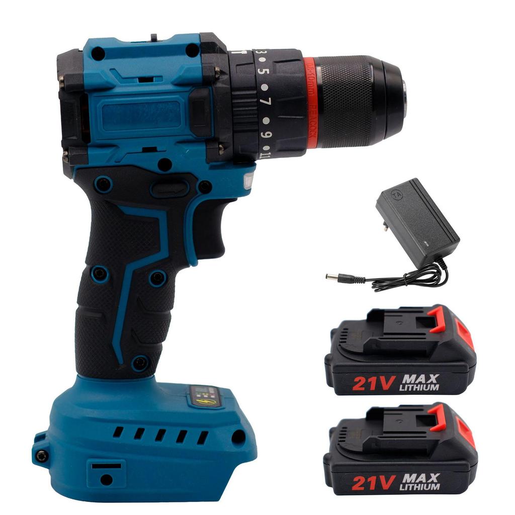 21V Brushless Multi-functional Cordless Drill & Screwdriver with Impact Function