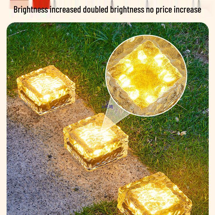 Wasserdichte Solar-Eiswürfel-Leuchte für Außenbereich, Villa und Gartendekoration