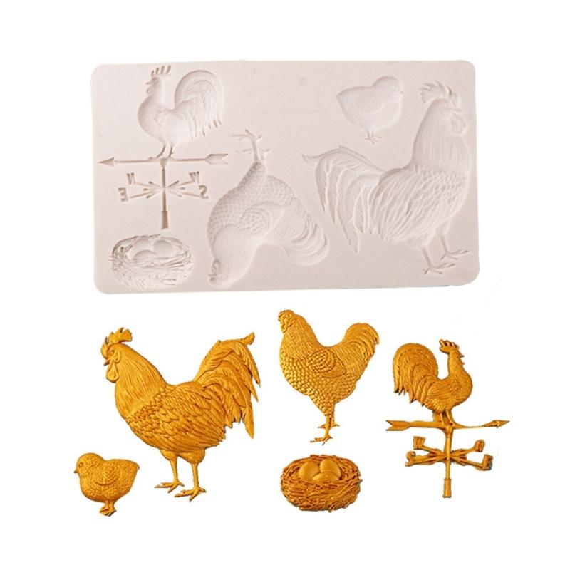 Chocolate Moulds Chicken Nest Shaped Baking Molds Fondant Moulds Cake Molds Silicone Material Gift for DIY Baking Lover серый