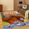 3D Grizzy and The Lemmings Cartoon Carpet Rug for Bedroom Living Room Sofa Home Decor,kids Game Area Rug Non-slip Floor Mat Gift