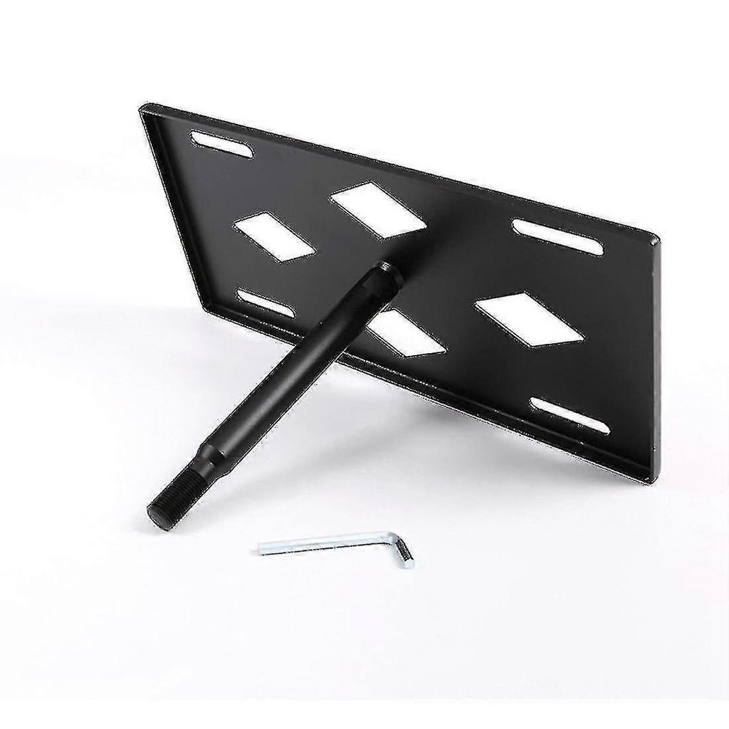 Front Bumper Towing Hook License Plate Mounting Bracket Holder, Black