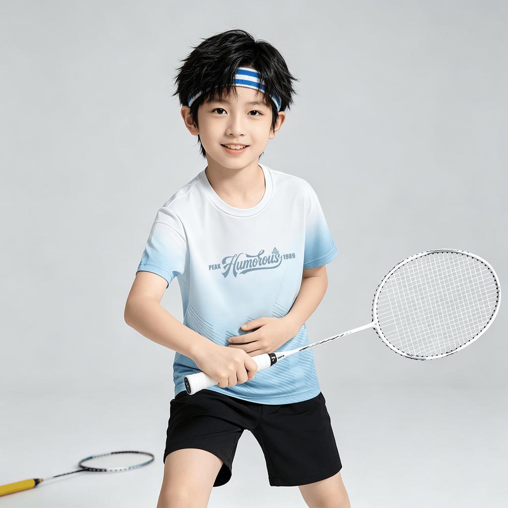 Peak Children's Summer Sports Breathable, Lightweight, Cool Gradient Short Sleeve Top