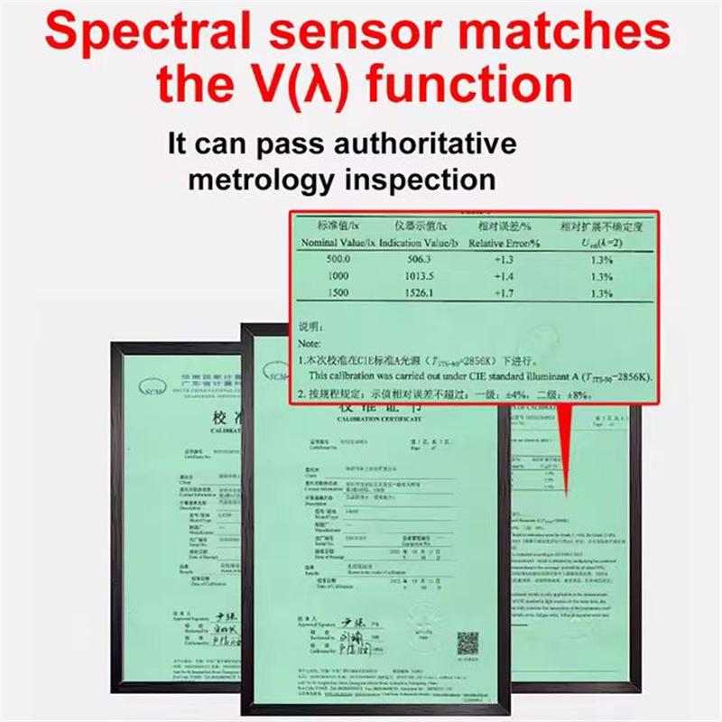 LS330 Light Meter Illuminometer Lux Spectral Illuminance Meter Digital CCT UVI CRI Ra Lx FC Flicker Frequency