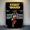 Street Fighter Space Invaders Retro Video Game Metal Poster 20x30cm Sign