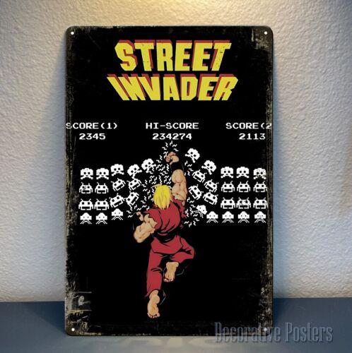 

Street Fighter Space Invaders Retro Video Game Metal Poster 20x30cm Sign aluminum 20x30cm