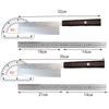 Nakiri Knife 33-layers Damascus Steel Blade Ox Horn & Ebony Handle Chef Slicing Vegetables Cleaver Meat Japanese Kitchen Knife