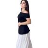Women's Sleeveless Asymmetrical Neck Solid Color Top and Bodycon Long Skirt Set
