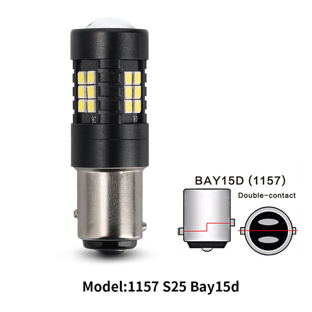 

2 шт. Автомобильные светодиодные лампы 1156 BA15S 1157 P21/5W BAY15D T20 7443 W21/5W T25 3157 Canbus Автомобильная лампа заднего хода Красный Белый Янтарный 12В White