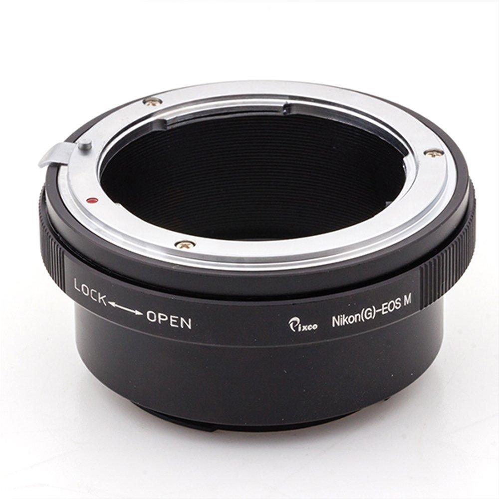 

Pixco Adjustable Aperture Mount Adapter for Nikon F Mount G Lens to Canon EOS M Camera Compatible with Nikon G to Canon EOS M Body, M, M50, M100, M6,