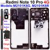 Middle Frame Housing For Xiaomi Redmi Note 10 Pro Note 10Pro Max Middle Frame Holder Cover Bezel with Side Key Parts