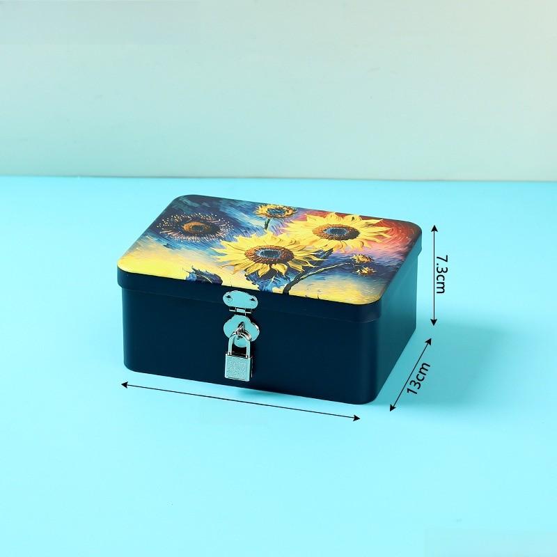 

Iron Pattern Cartoon Box For Desk Drawer And Home Office Decoration Storage StyleK,17.5*13*7.3cm