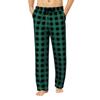 Men's Drawstring Plaid Print Pants - Long Casual Trousers With Belted Pockets