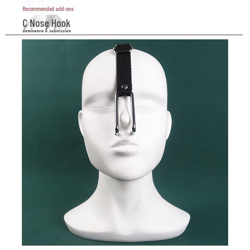 Nose Hook Headgear for Facial Domination BDSM Toy