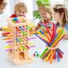 Fun 3In1 Wooden Stick Tower Game, Arithmetic Early Education Montessori Toys, Thinking Training Parent-Child Interactive Toy