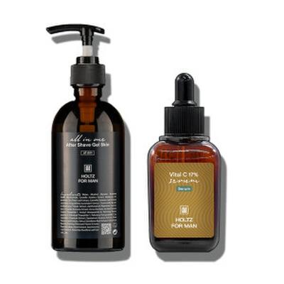 HOLTZ FOR MAN Men Men's After Shave Skin 300ml Vitamin C Serum Essence 60ml 2 Types Set Shaving Freckle Cosmetics