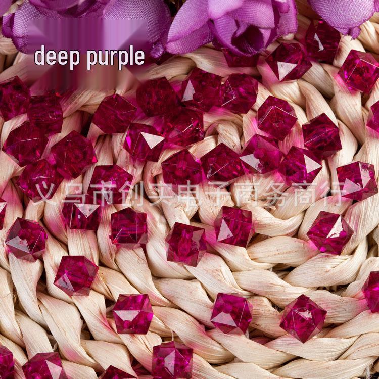 14mm Four-Sided Acrylic Square Beads for DIY Tissue Box Crafting