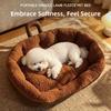 Thickened Handle Dog Kennel Soft Skin-Friendly Dog Nest Mat Pet Couch Oval Plush Pet Bed  Indoor