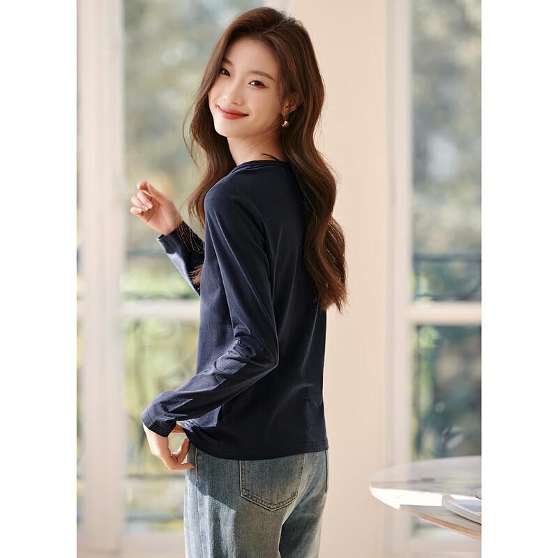 MOHAN YIMEI Women's Casual Long-Sleeve Knit Top