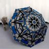1pc Mandala Artwork Automatic Folding Umbrella, Portable & Foldable Design with 8 Ribs, Casual Outdoor Accessory Halloween and Christmas Gif