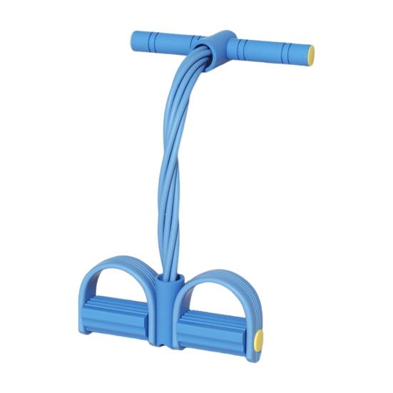 4/6-Tube Pedal Ankle Puller Resistance Band with Handle TPE Elastic Yoga Sit-up Pull Rope Men Women Pedal Tensioner Exerciser Workout Equipment
