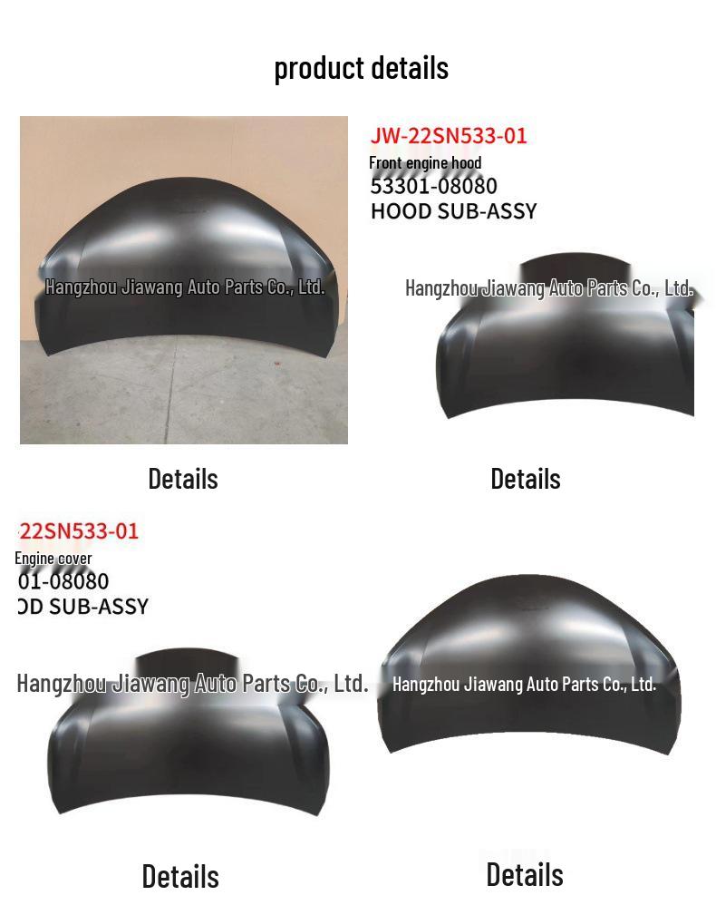 2022 Toyota Sienna Hood Replacement (Part 53301-08080)