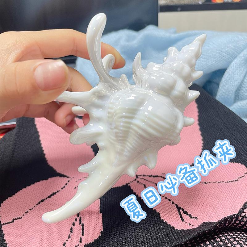 Seaside Vacation Style Conch Claw Clip Summer Beach Style Shark Clip 2025 New High-end Hair Clip Hair Accessory