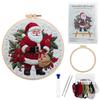Christmas Embroidery Kit with Fabric and English Instructions