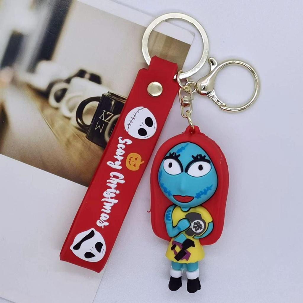 Creative Cartoon Nightmare Before Christmas Keychain Pendant - Doll Accessories for Bag and Car