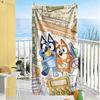 Bluey Beach Towel Quick-Dry Soft Microfiber Comfortable Lightweight