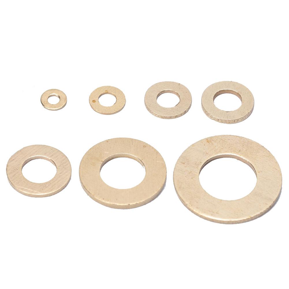 360pcs M2 M2.5 M3 M4 M5 M6 M8 M10 Brass Washer Metal Flat Gasket Ring Kit