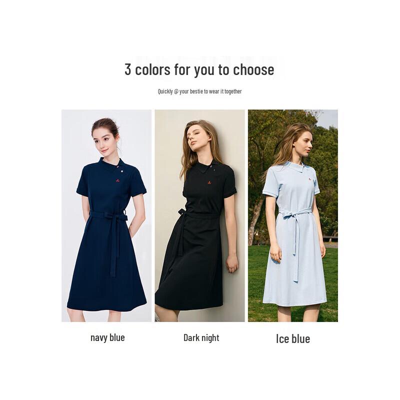 Navigare Women's 2025 Lapel Waist-Cinching Midi Dress