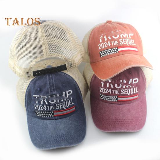 

Бейсбольная шляпа Trump 2024 с вышитым буквенным принтом Keep America Great Hat, регулируемая защелка с расширенными полями, защитная шляпа от солнца с мытой