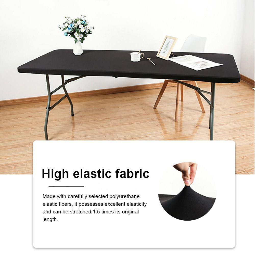 1Pcs Spandex Rectangular Tablecloth Elastic Fitted Stretch Table Cloth 6FT Washable Patio Table Cover