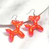 Trendige bunte Acryl-Ballonhund-Hängeohrringe für Damen Mädchen Neue Süße 3D-Welpen-Hängeohrringe Kreativer Schmuck Geschenke