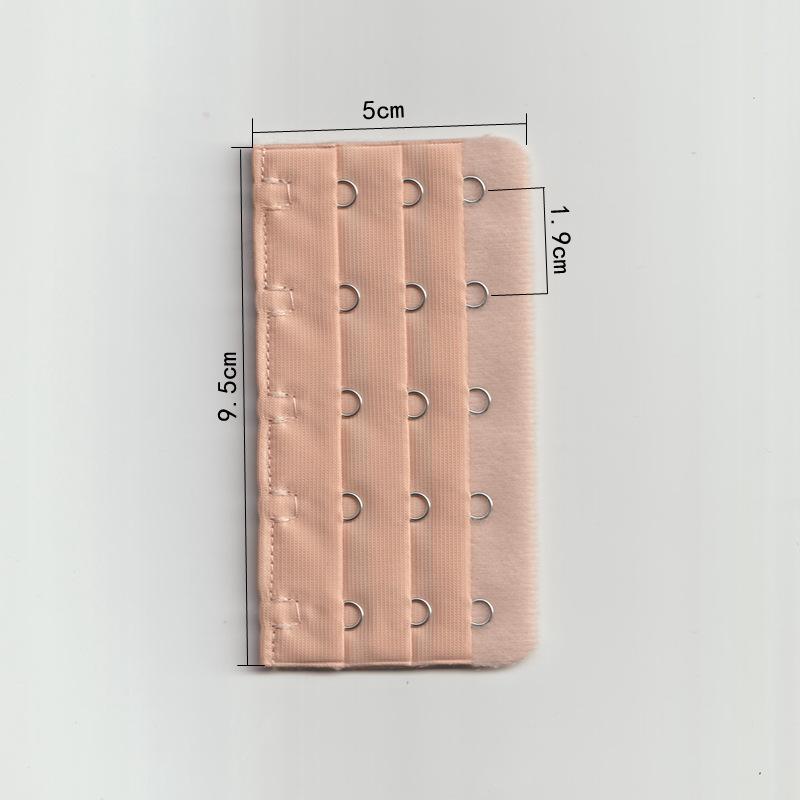 Extensor de sujetador ajustable para mujer, extensor de gancho para sujetador, accesorios íntimos para sujetador, extensión de correa de hebilla, 5 ganchos, 1 ud.