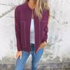 Autumn Winter Women's Casual Versatile Zipper Pocket Jacket Coat for Europe America Cross-border