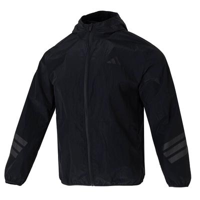 M Fi Wv Wb Hooded Zipper Comfortable Long Sleeve Jacket Men Jacket Black JD4942