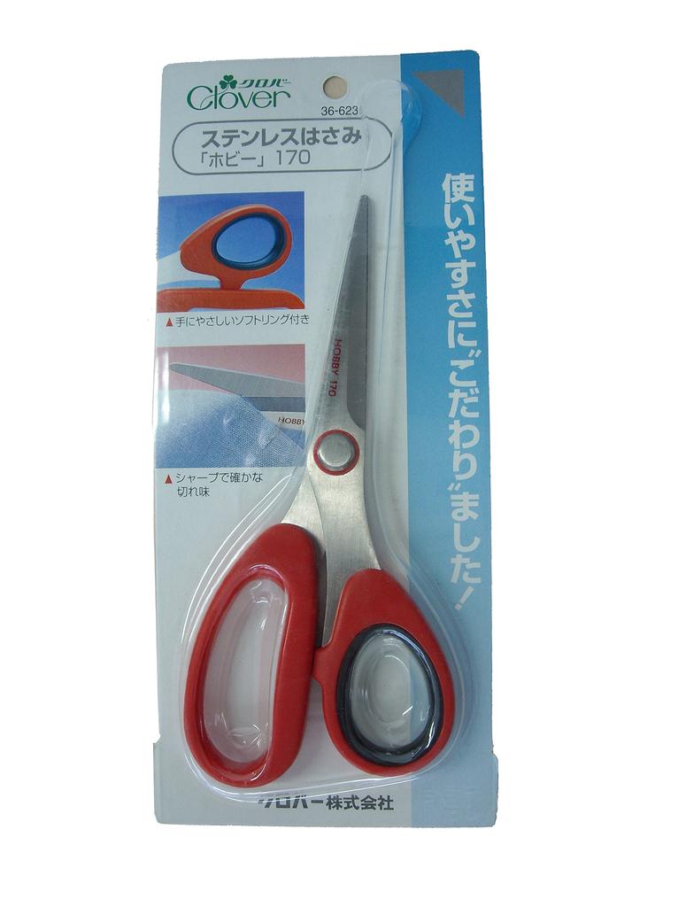 Clover Stainless Steel Scissors 170 17cm "Hobby"